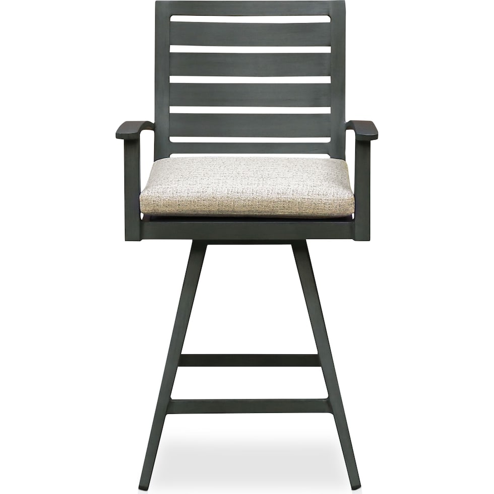 lakeway gray outdoor stool   