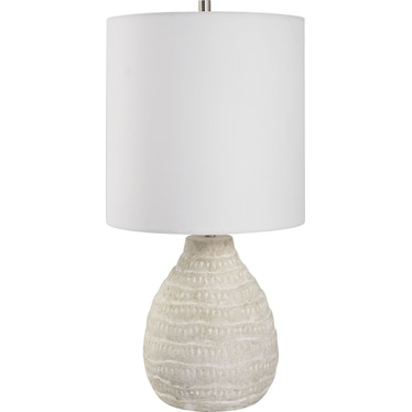 Evren Table Lamp - Whitewashed