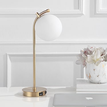 Ozzy Desk Lamp - Antique Brass