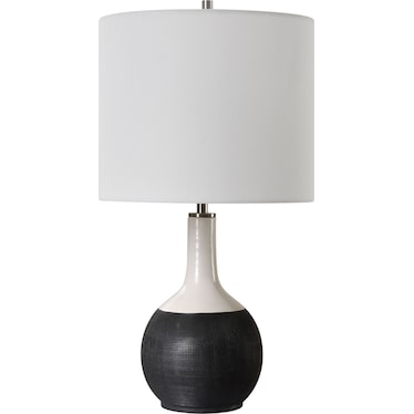 Kannon Table Lamp - Matte Black/Chalk White