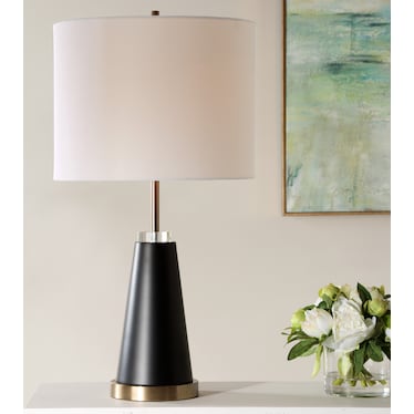 Kekoa Table Lamp - Antique Brass/Black