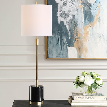 Claudio Buffet Lamp - Black/Brass