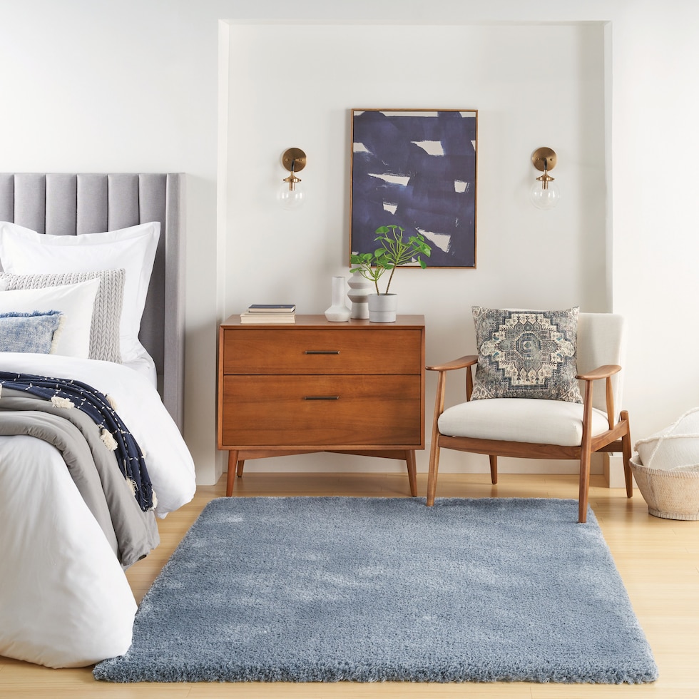lana shag blue area rug  x    