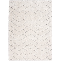 lana shag chevron ivory gray area rug  x    