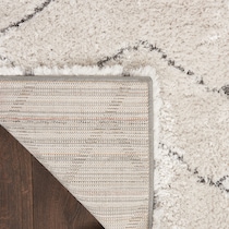 lana shag chevron ivory gray area rug  x    