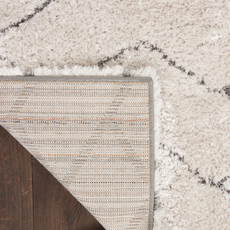 lana shag chevron ivory gray area rug  x    