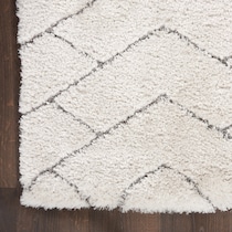 lana shag chevron ivory gray area rug  x    