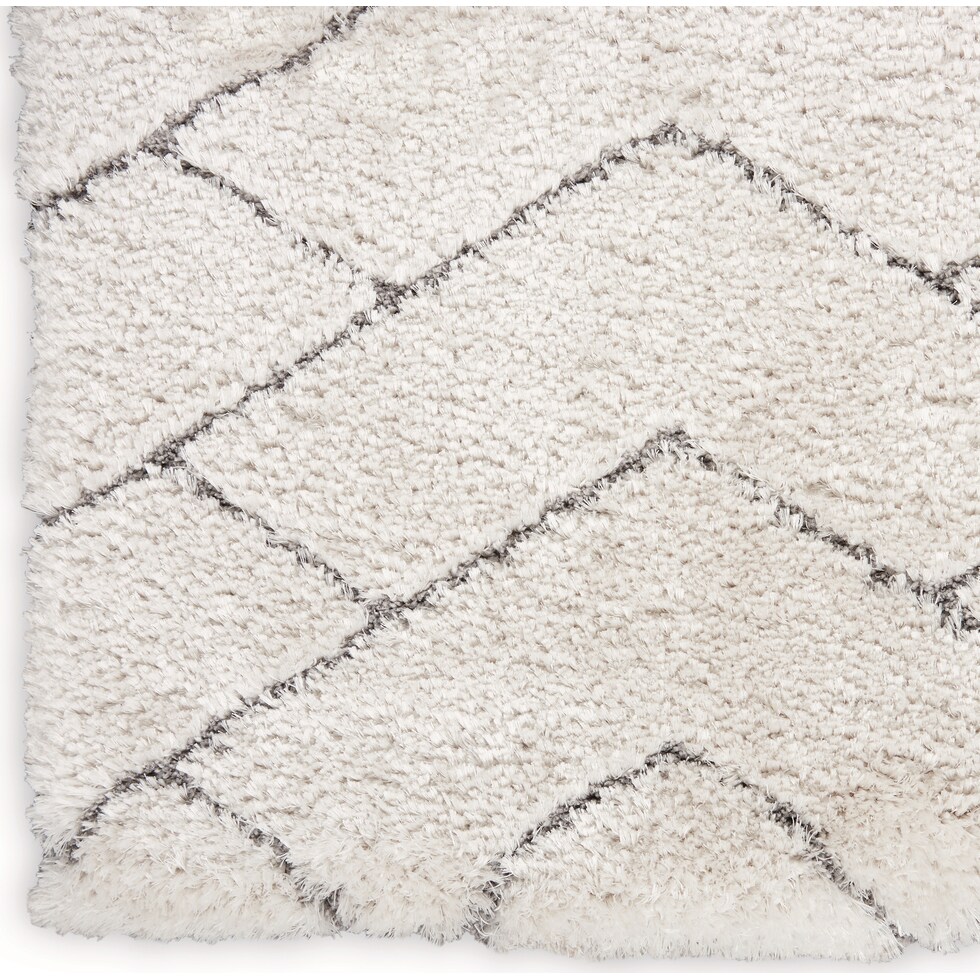 lana shag chevron ivory gray area rug  x    