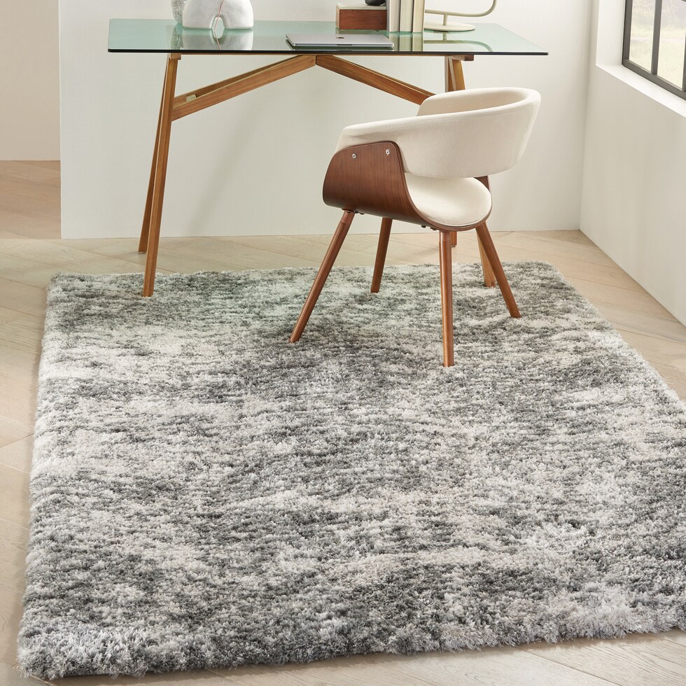 lana shag gray area rug  x    