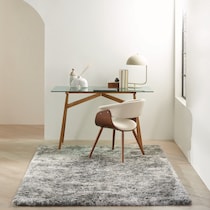 lana shag gray area rug  x    