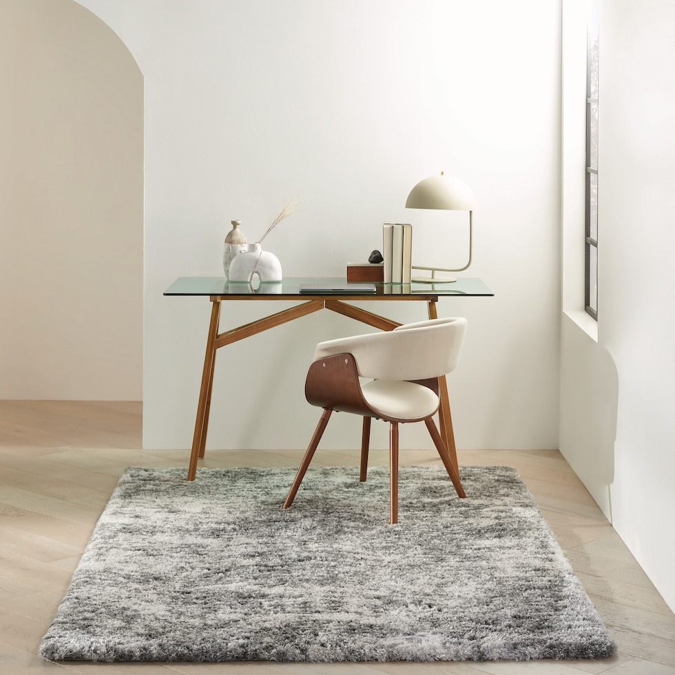 lana shag gray area rug  x    