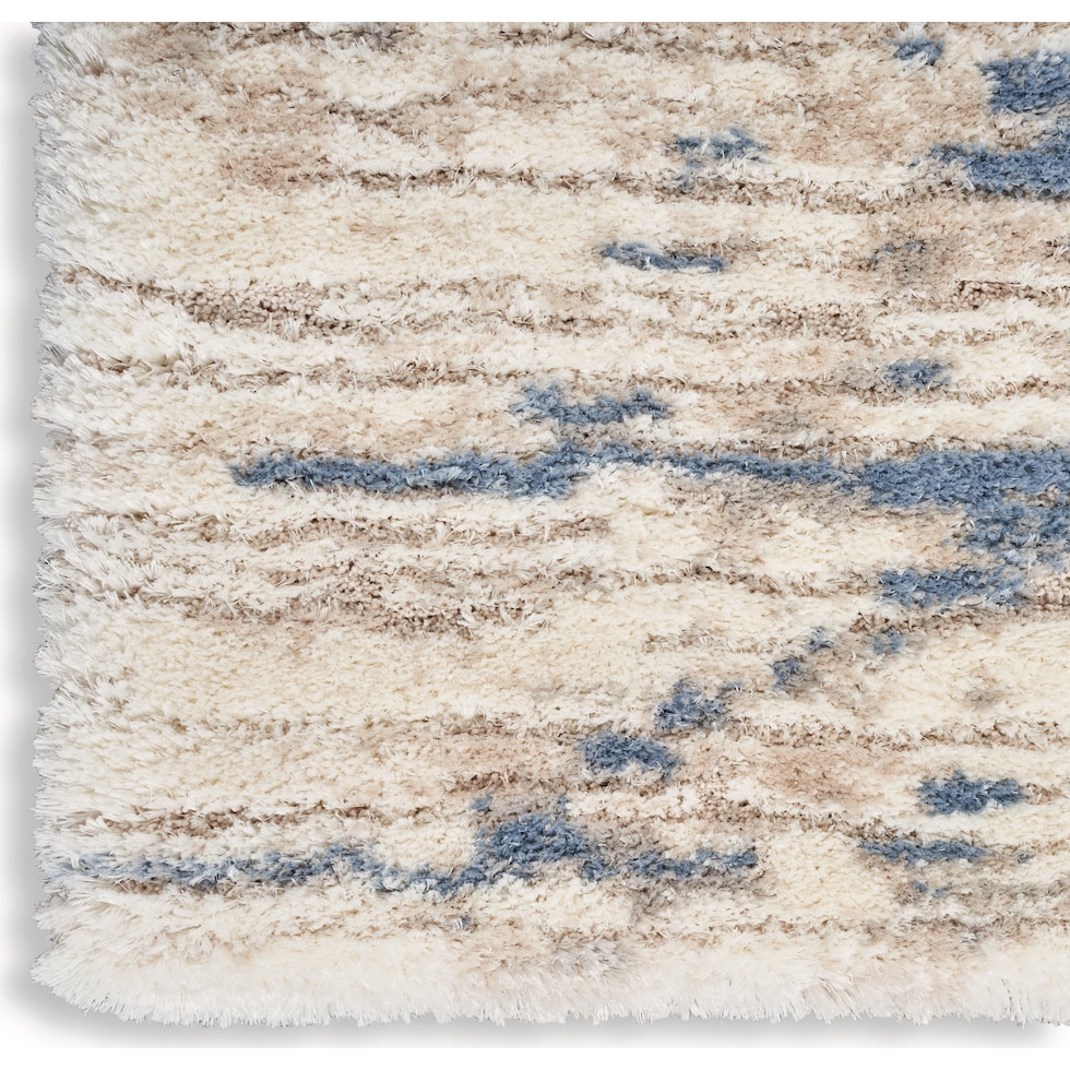 lana shag organic blue gray area rug  x    
