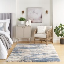 lana shag organic blue gray area rug  x    