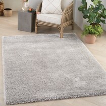 lana shag silver area rug  x    