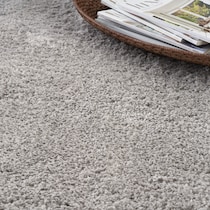 lana shag silver area rug  x    