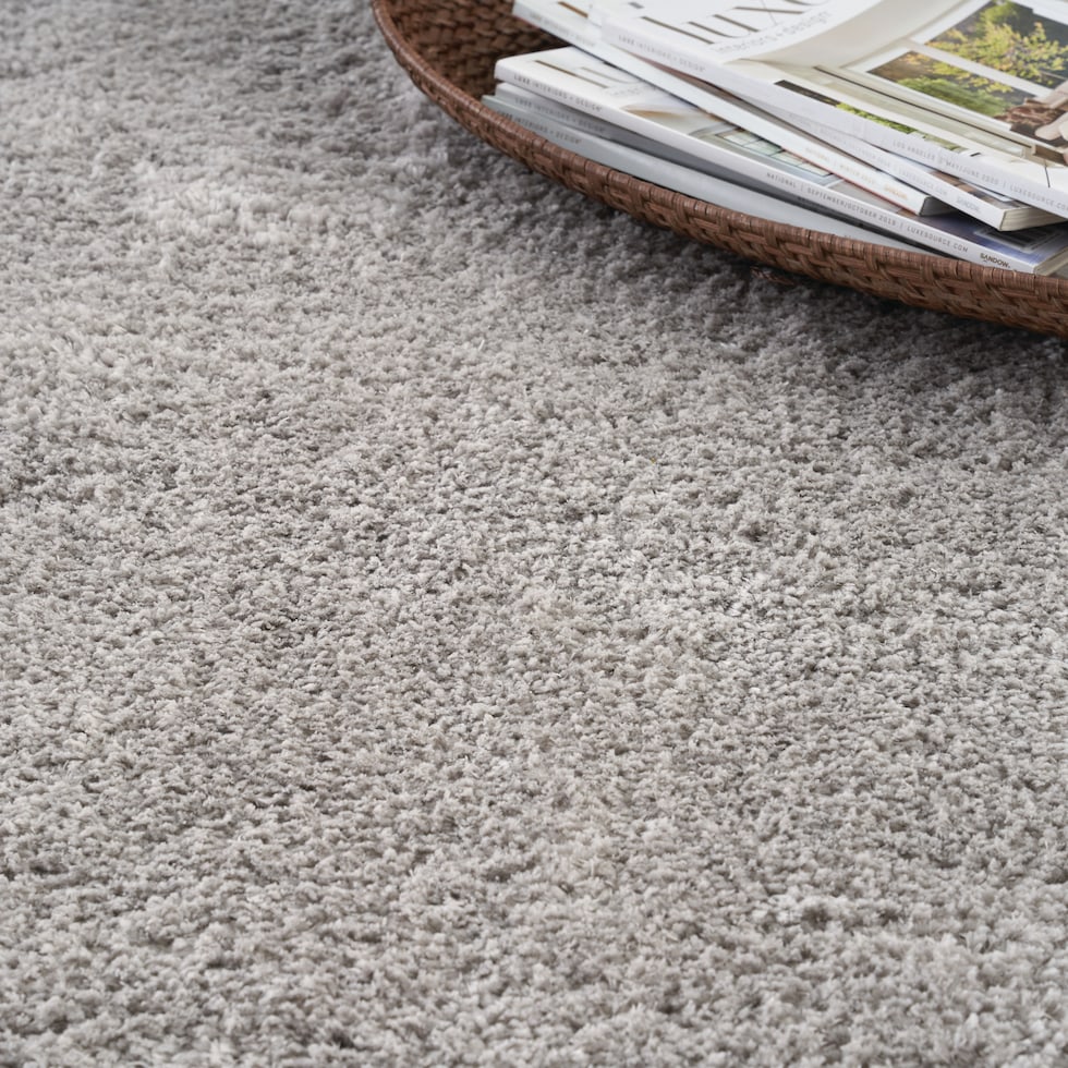lana shag silver area rug  x    