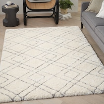 lana shag white area rug  x    