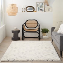 lana shag white area rug  x    