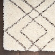 lana shag white area rug  x    