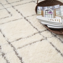 lana shag white area rug  x    