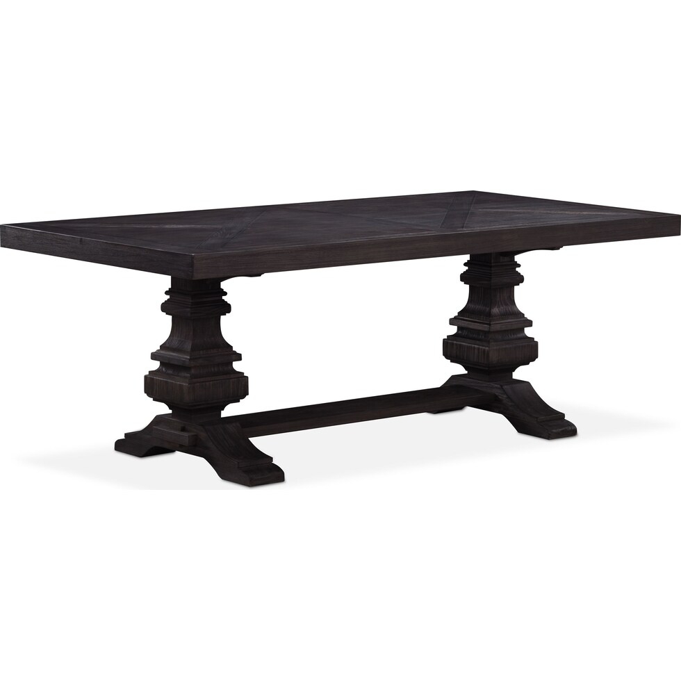 lancaster urn dining dark brown dining table   
