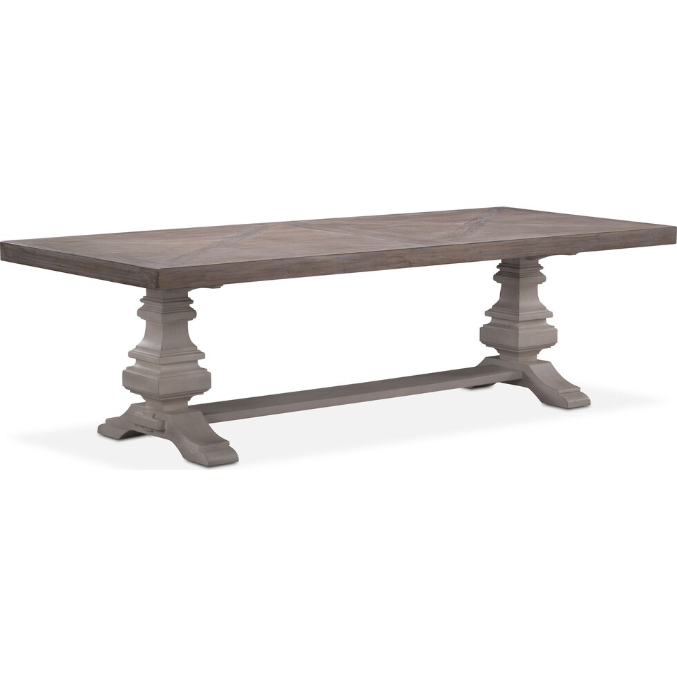 lancaster urn dining light brown dining table   