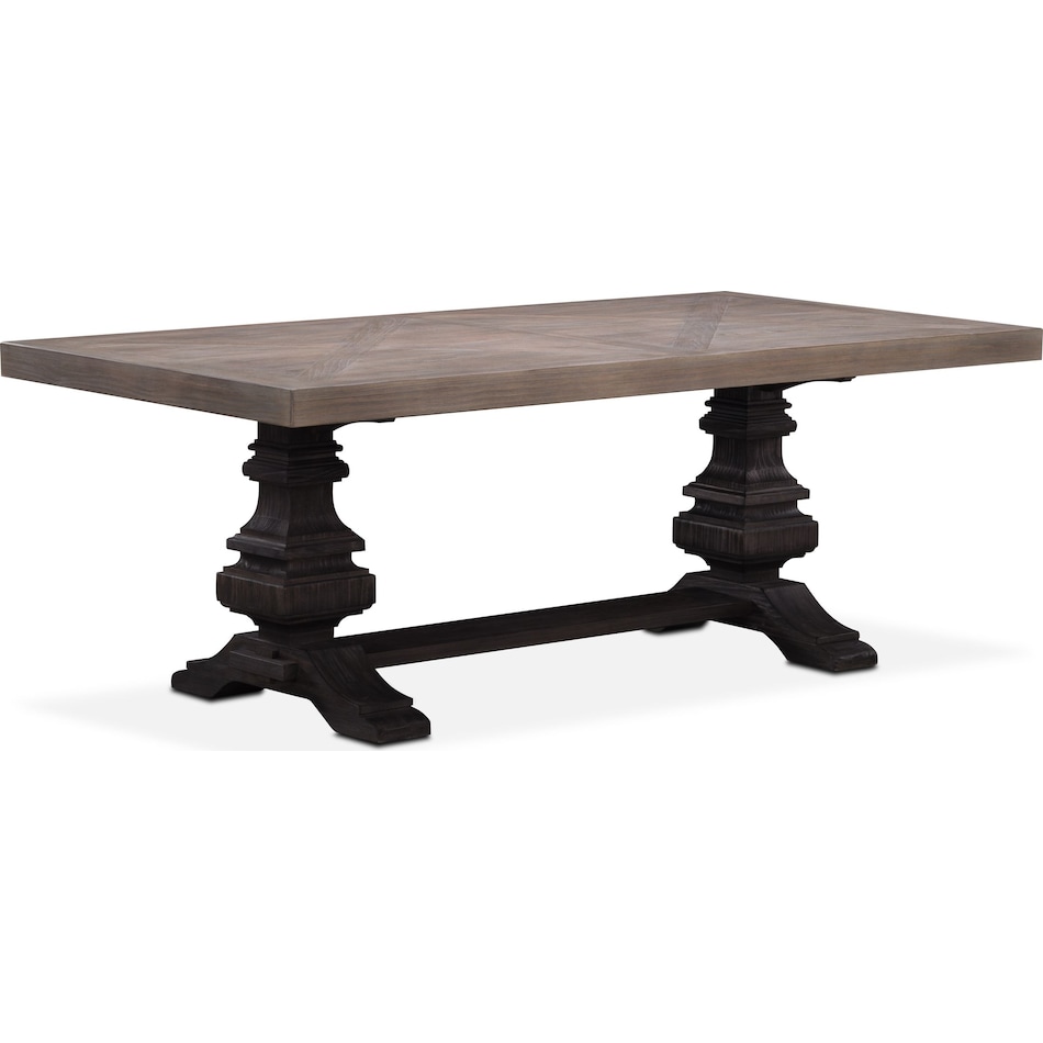 lancaster urn dining parchment truffle dining table   