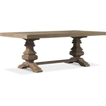lancaster dark brown dining table   