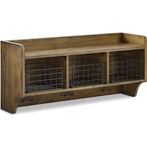 landon dark brown entryway storage shelf   