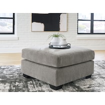 lanelly gray accent ottoman   