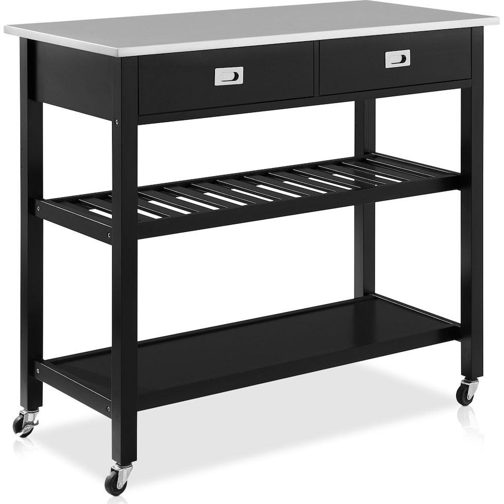 laney black kitchen cart   