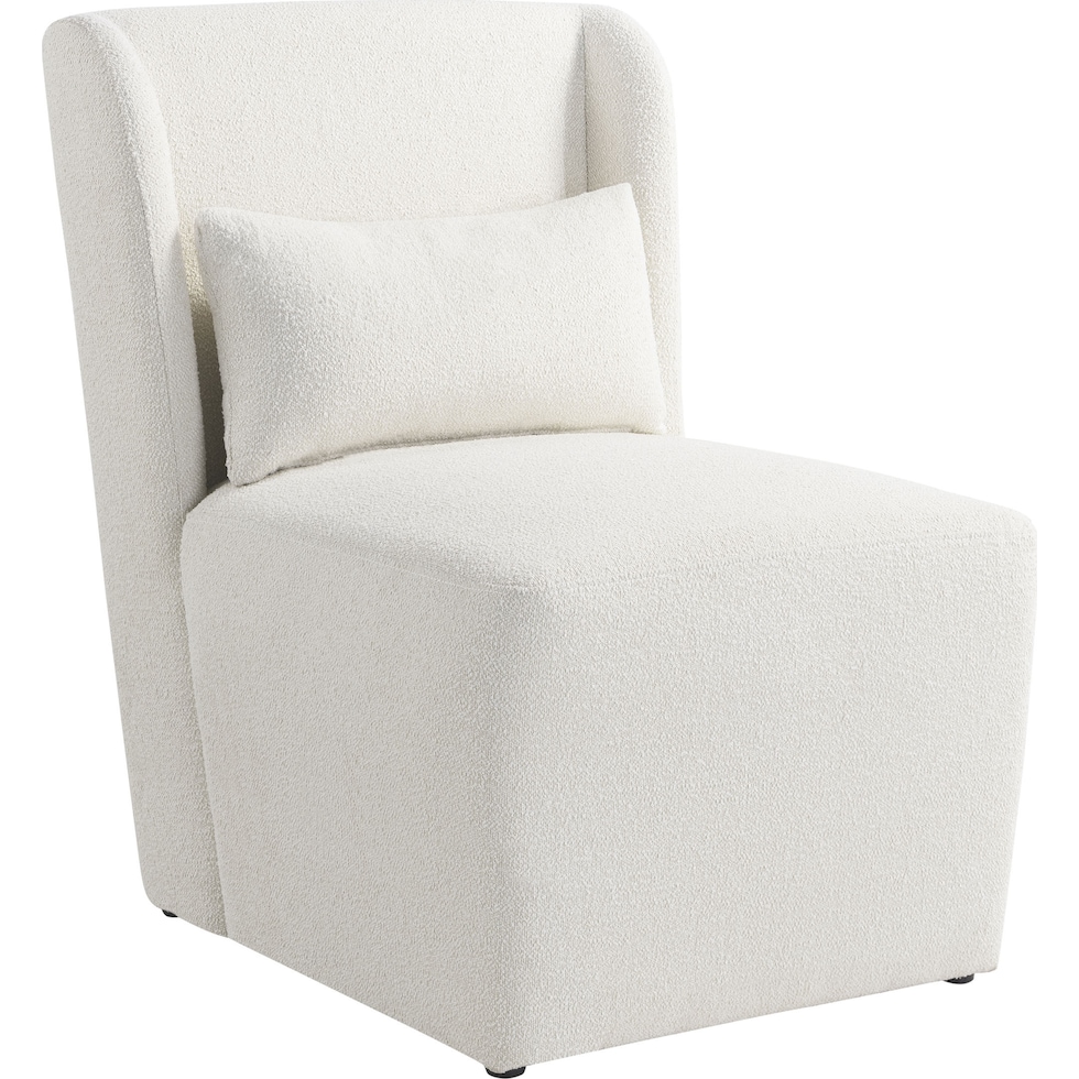 langford white accent chair   