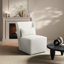 langford white accent chair   