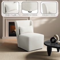 langford white accent chair   