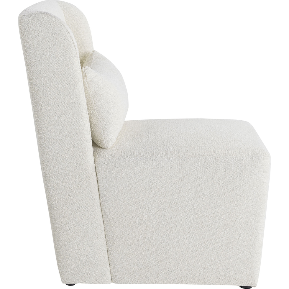 langford white accent chair   