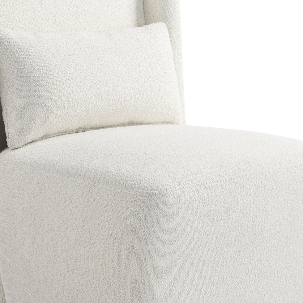 langford white accent chair   