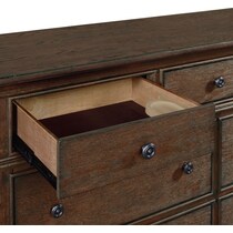 langley dark brown dresser   