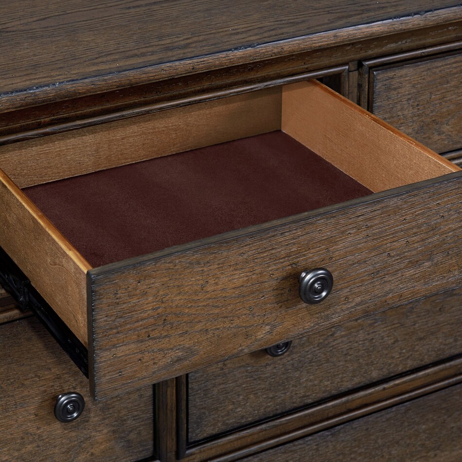 langley dark brown dresser   