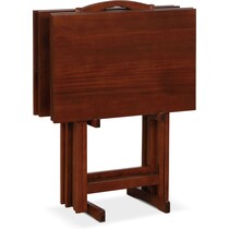 langston dark brown tray table   