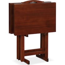 langston dark brown tray table   