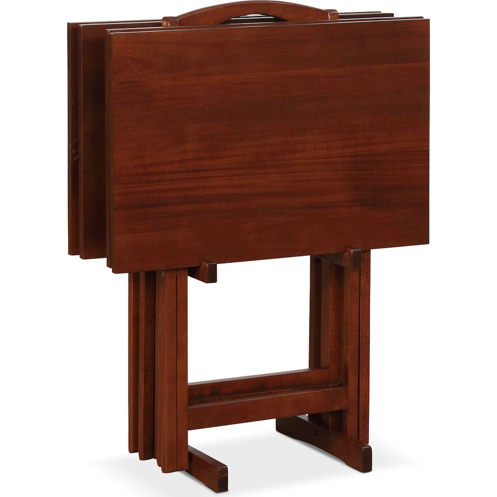 langston dark brown tray table   