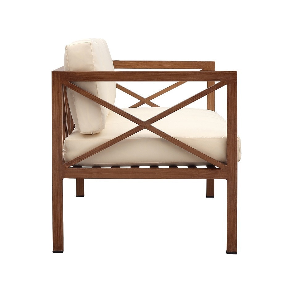 lanikai brown cream outdoor loveseat set   