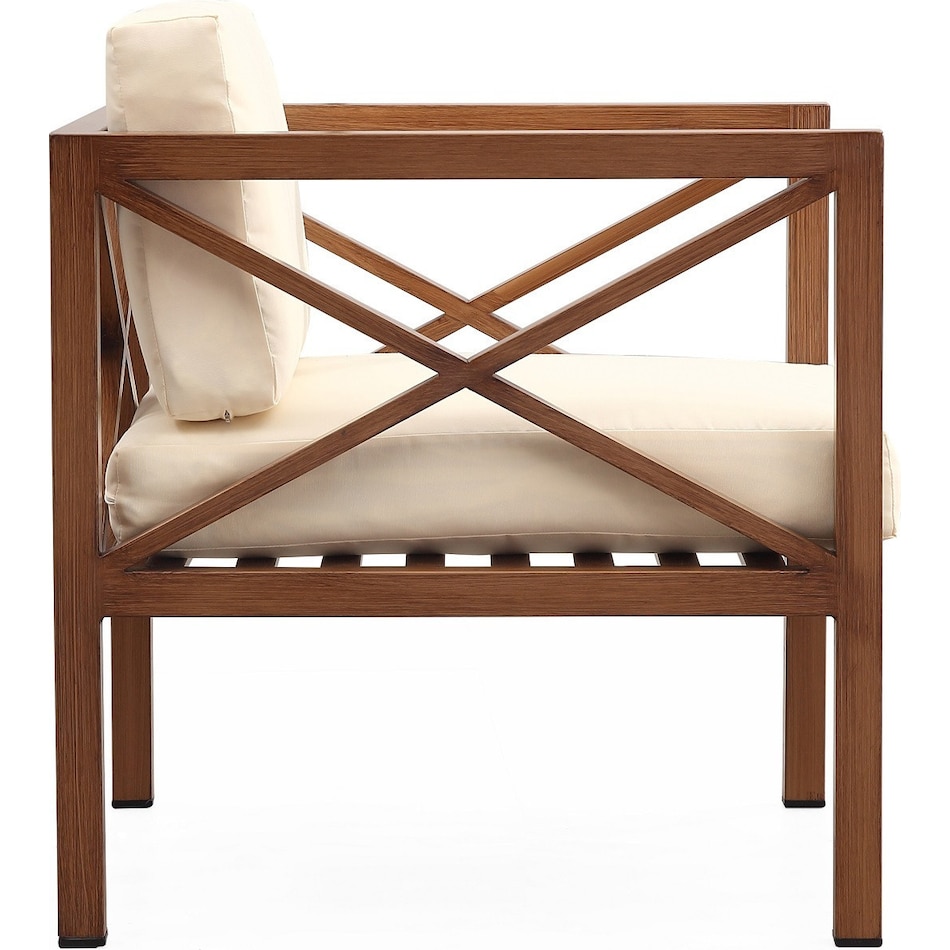 lanikai brown cream outdoor loveseat set   