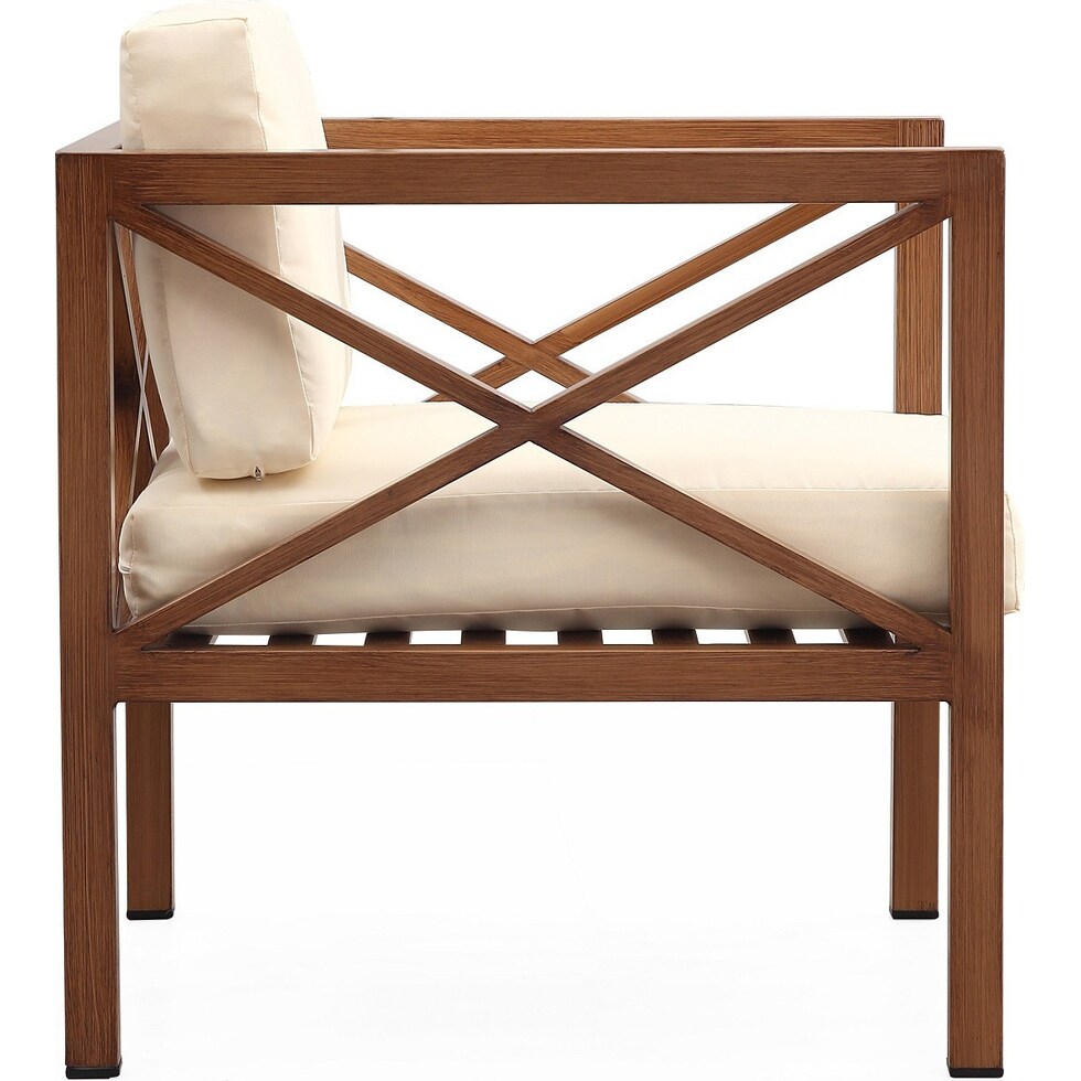 lanikai brown cream outdoor loveseat set   
