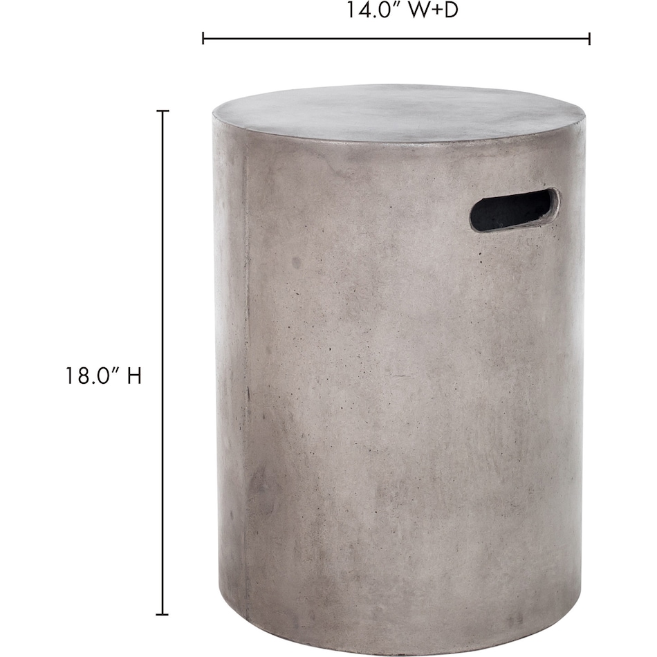 laos gray accent table   