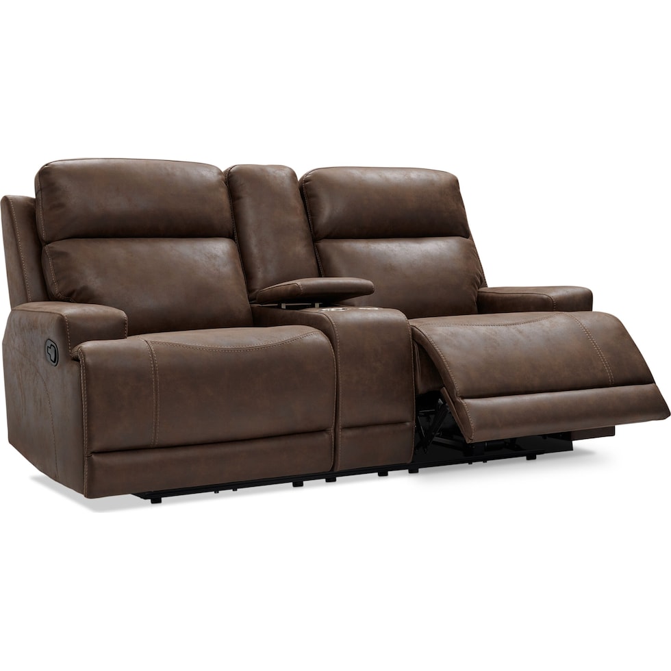 laredo dark brown loveseat   