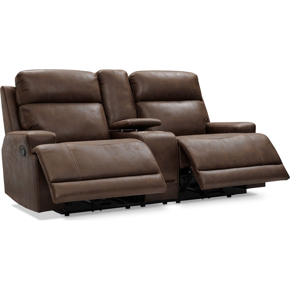 laredo dark brown loveseat   