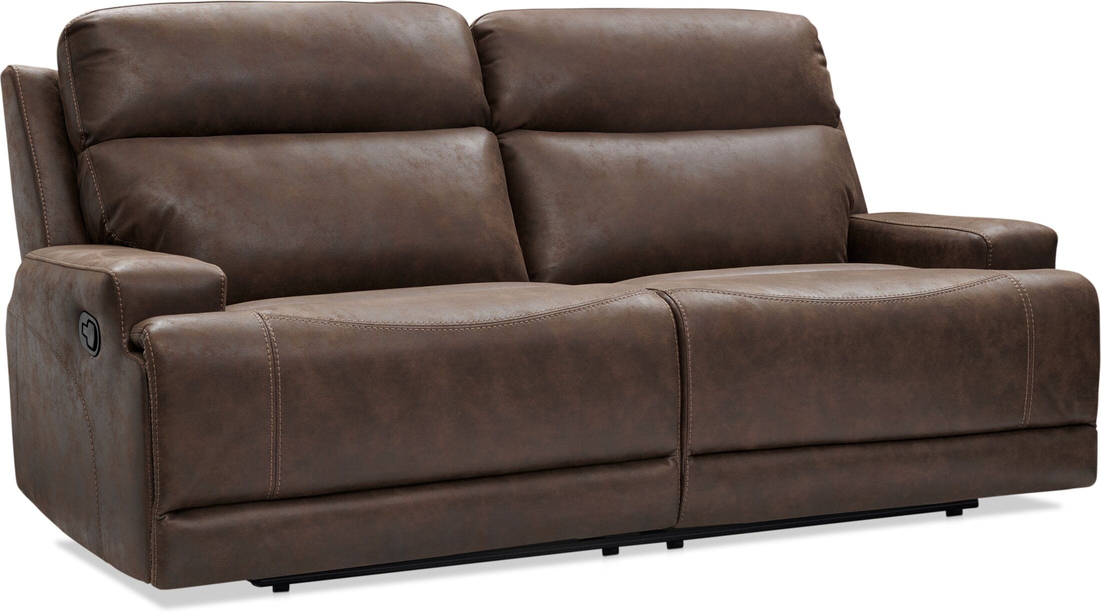 Dovestone leather power online reclining sofa