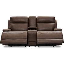 laredo dark brown power reclining loveseat   