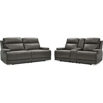 laredo gray  pc manual reclining living room   